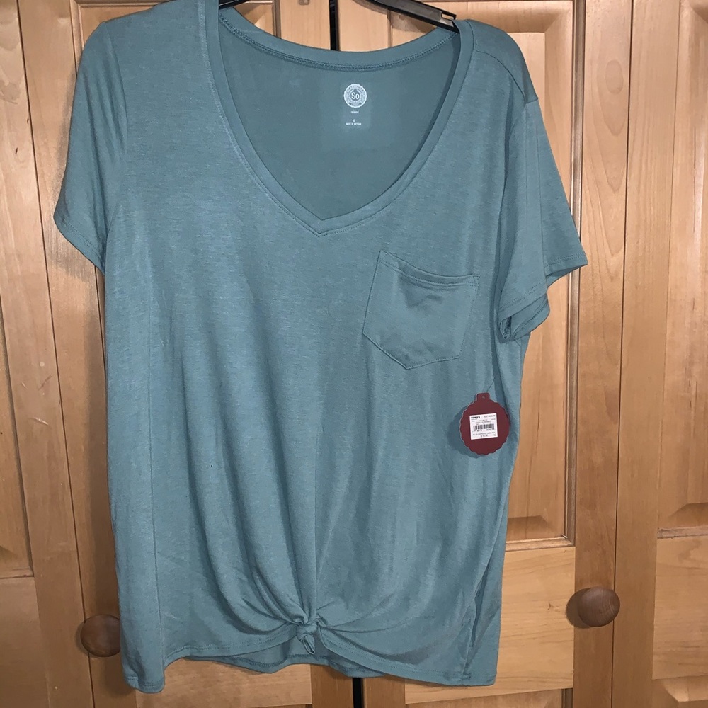 new with tags light blue relaxed SO pocket tee